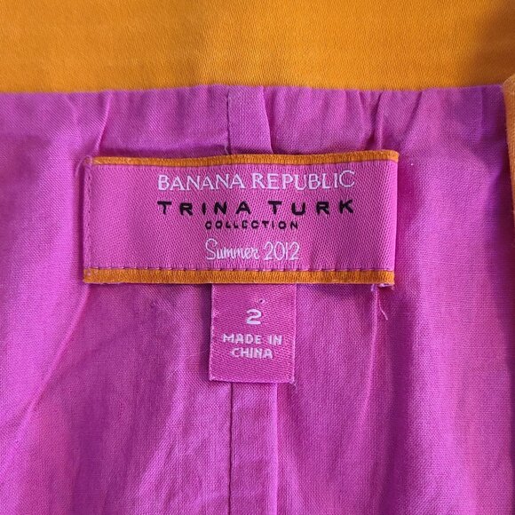 Banana Republic Trina Turk Silk Cotton Tunic Dress Swirl Groovy Hippie Retro 2 - Picture 4 of 9